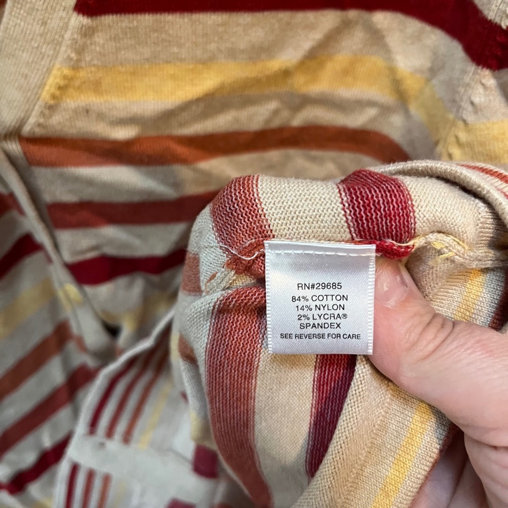 Pendleton Women's Striped V-Neck Button Front Car… - image 3